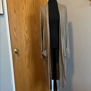 Ginger G Tan Long Cardigan